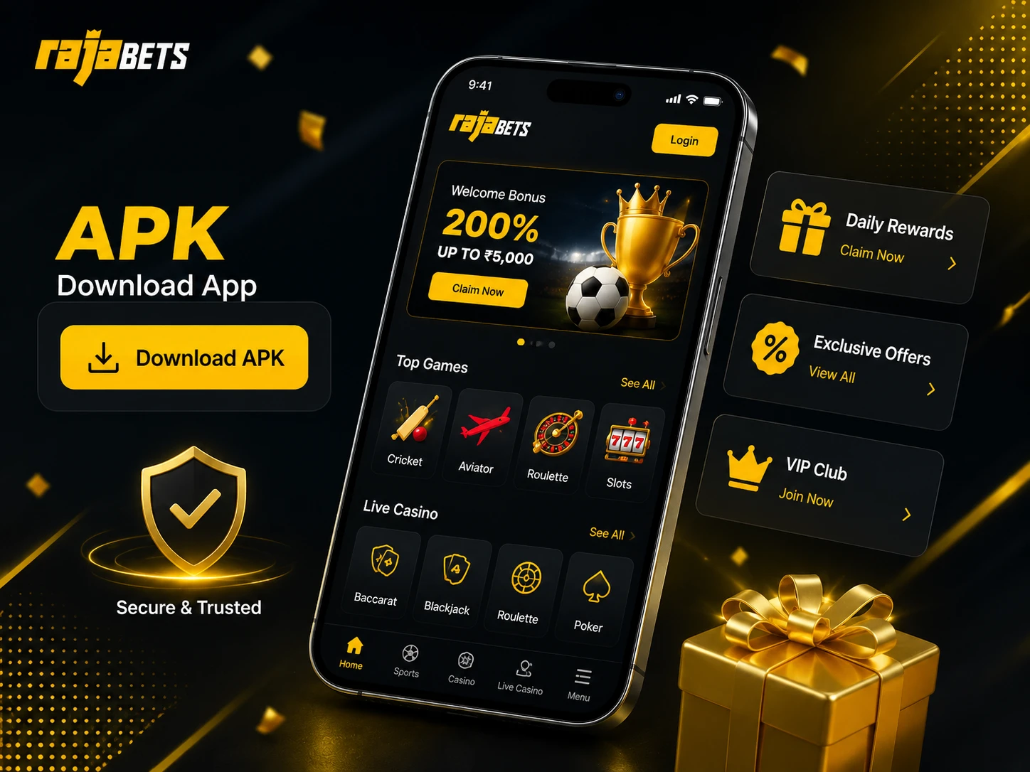 Download rajabets apk and play bets games in india